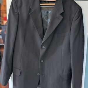 Men's Black Single-Breasted Blazer - Classic Notch Lapel